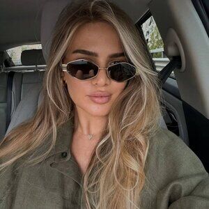 Celine CL40254U 30N Sunglasses Gold Geometric Frame